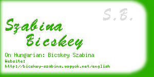 szabina bicskey business card